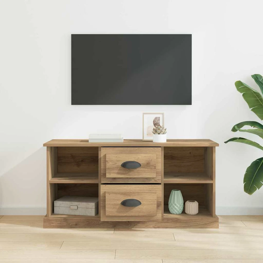 TV staliukas Televizoriaus spintelė 99,5 x 35,5 x 48 cm Amatininkų ąžuolas