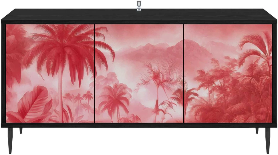 TV staliukas Televizoriaus spintelė AACHEN 102 x 33 x 51 cm Juodojo ąžuolo