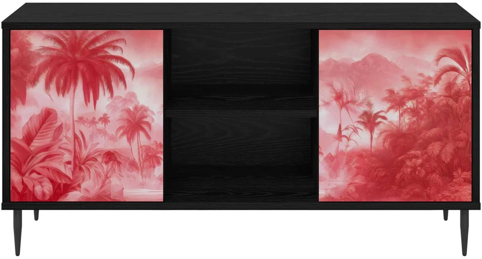 TV staliukas Televizoriaus spintelė AACHEN 102 x 33 x 51 cm Juodojo ąžuolo