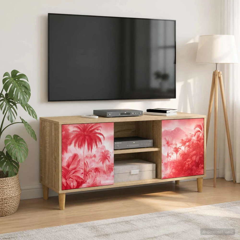 TV staliukas Televizoriaus spintelė AACHEN 102 x 33 x 50 cm Sonoma ąžuolo