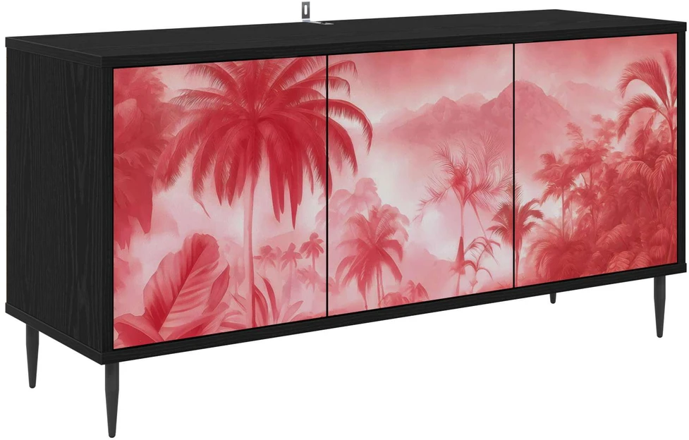 TV staliukas Televizoriaus spintelė AACHEN 102 x 33 x 51 cm Juodojo ąžuolo