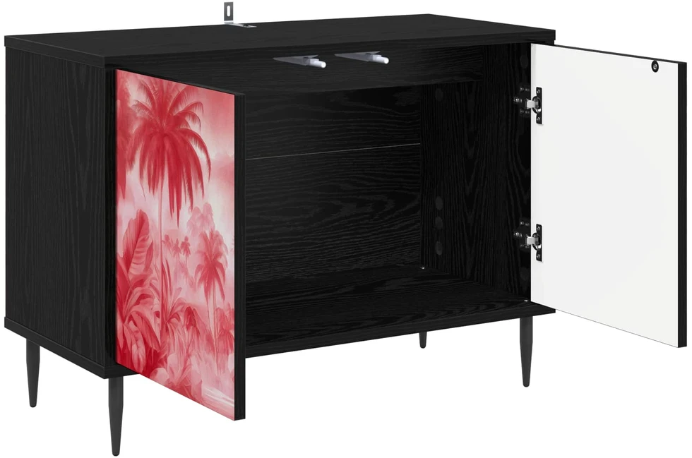 TV staliukas Televizoriaus spintelė AACHEN 69 x 33 x 50,5 cm Juodojo ąžuolo