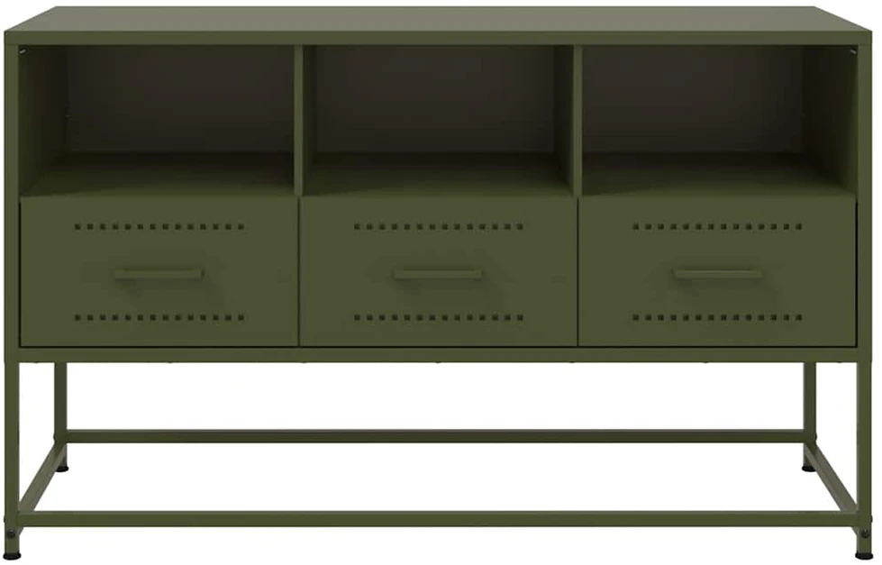 TV staliukas Televizoriaus spintelė, alyvuogių, 100,5x39x60,5cm, plienas