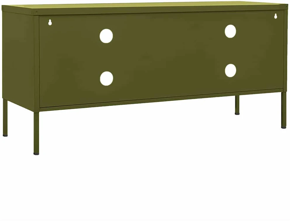 TV staliukas Televizoriaus spintelė, alyvuogių žalia, 105x35x50cm, plienas