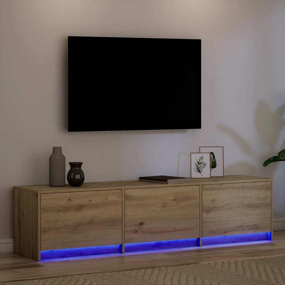 TV staliukas Televizoriaus spintelė Amatininkų ąžuolas Apdirbta mediena