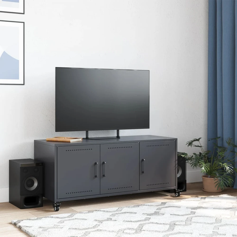 TV staliukas Televizoriaus spintelė, antracito, 100,5x39x43,5cm, plienas
