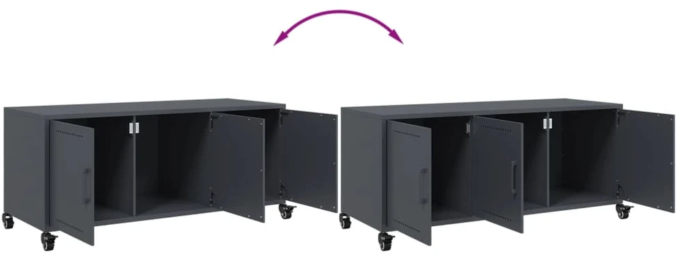 TV staliukas Televizoriaus spintelė, antracito, 100,5x39x43,5cm, plienas
