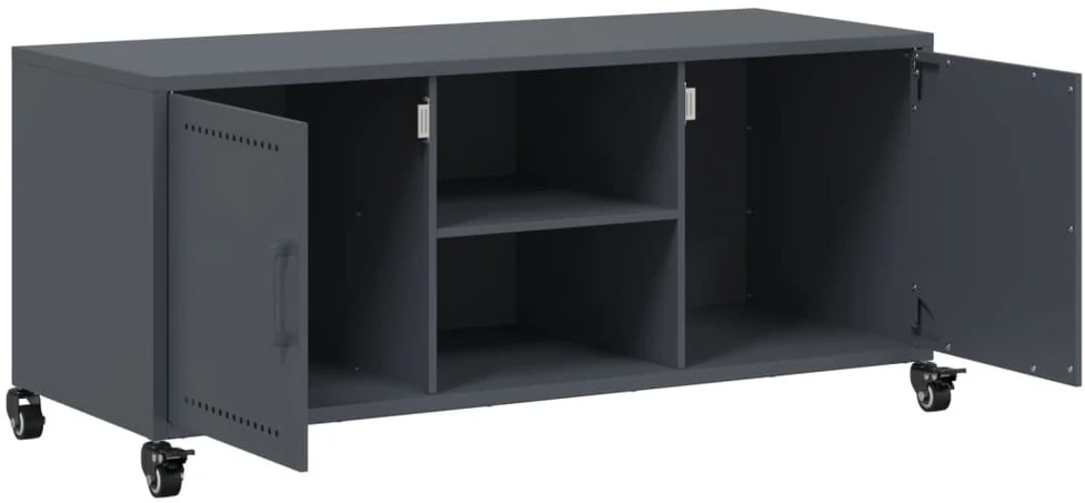 TV staliukas Televizoriaus spintelė, antracito, 100,5x39x43,5cm, plienas