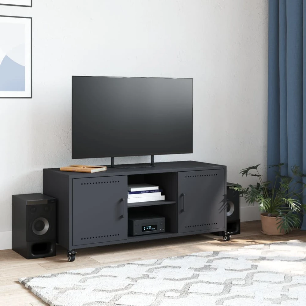 TV staliukas Televizoriaus spintelė, antracito, 100,5x39x43,5cm, plienas