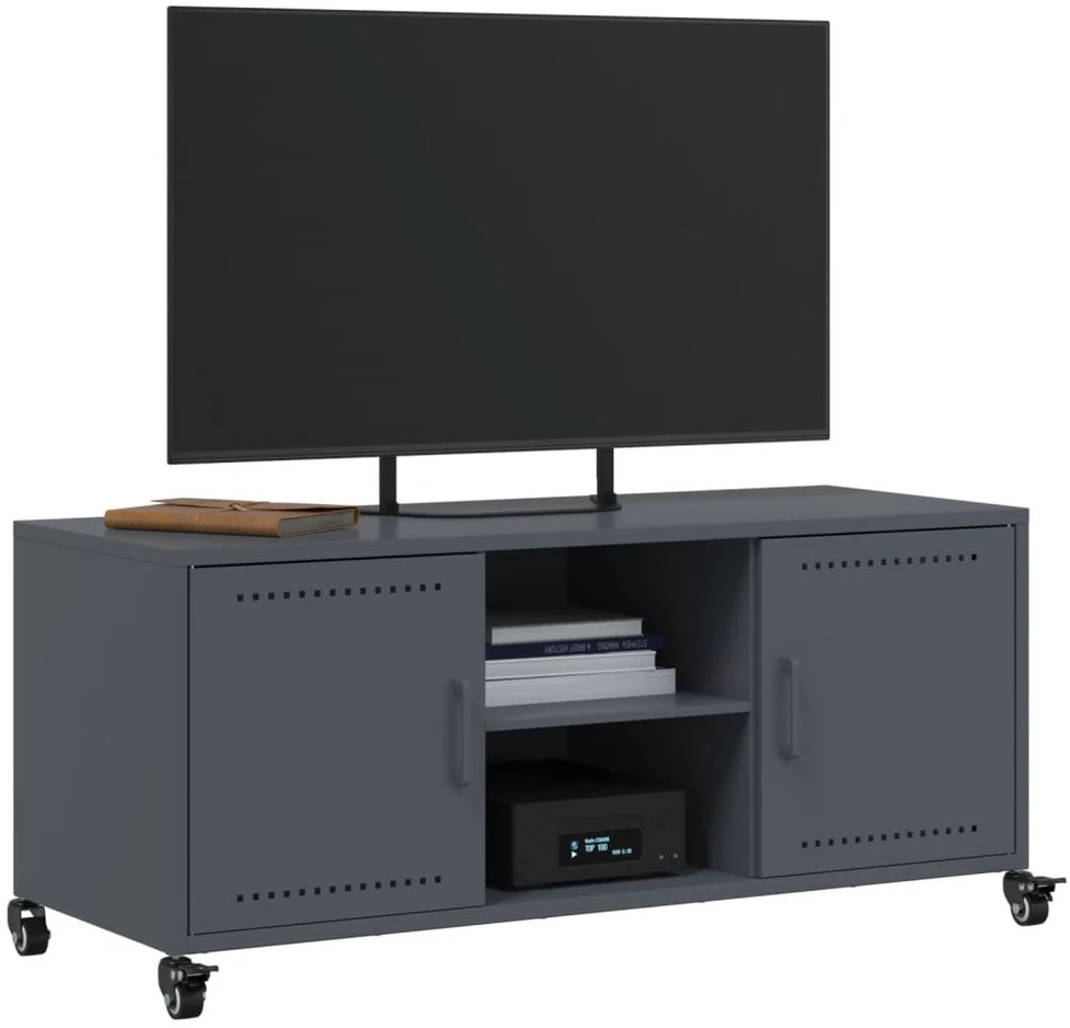 TV staliukas Televizoriaus spintelė, antracito, 100,5x39x43,5cm, plienas