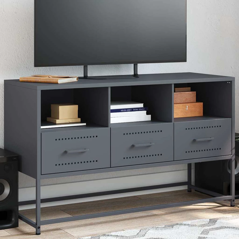 TV staliukas Televizoriaus spintelė, antracito, 100,5x39x60,5cm, plienas