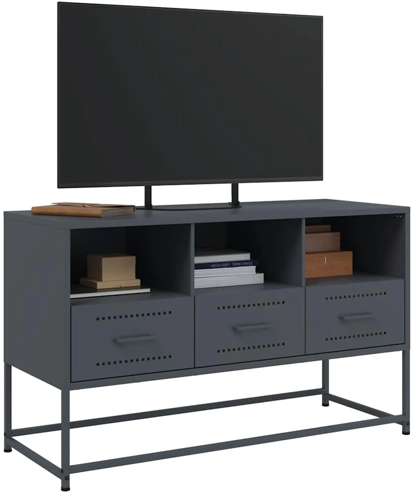 TV staliukas Televizoriaus spintelė, antracito, 100,5x39x60,5cm, plienas