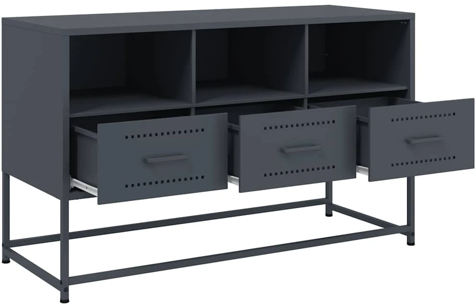 TV staliukas Televizoriaus spintelė, antracito, 100,5x39x60,5cm, plienas