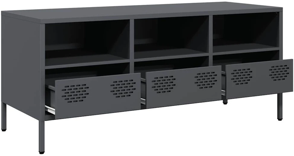 TV staliukas Televizoriaus spintelė, antracito, 101,5x39x43,5cm, plienas