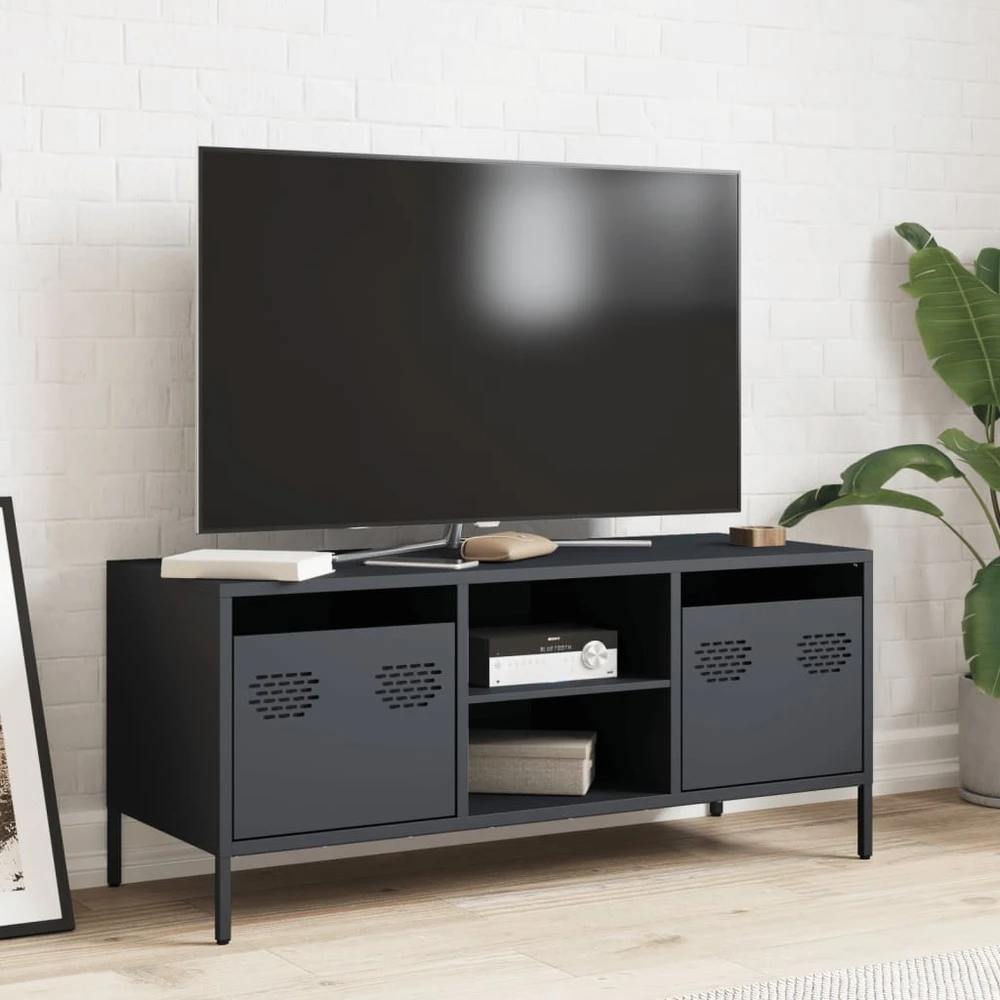 TV staliukas Televizoriaus spintelė, antracito, 101,5x39x43,5cm, plienas