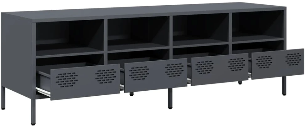TV staliukas Televizoriaus spintelė, antracito, 135x39x43,5cm, plienas