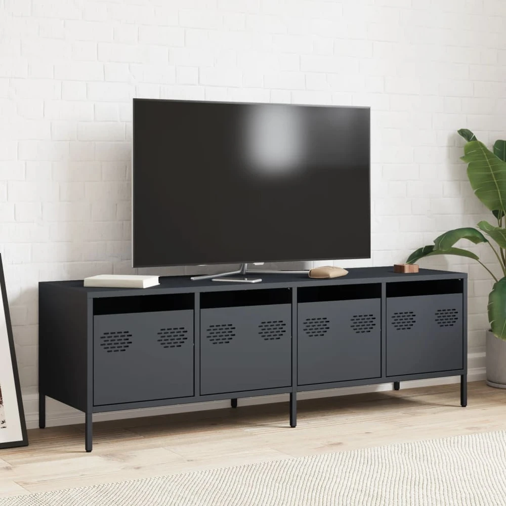 TV staliukas Televizoriaus spintelė, antracito, 135x39x43,5cm, plienas