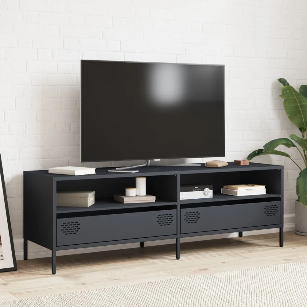 TV staliukas Televizoriaus spintelė, antracito, 135x39x43,5cm, plienas