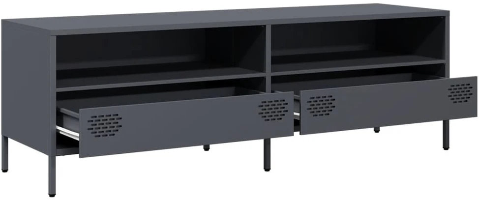 TV staliukas Televizoriaus spintelė, antracito, 135x39x43,5cm, plienas