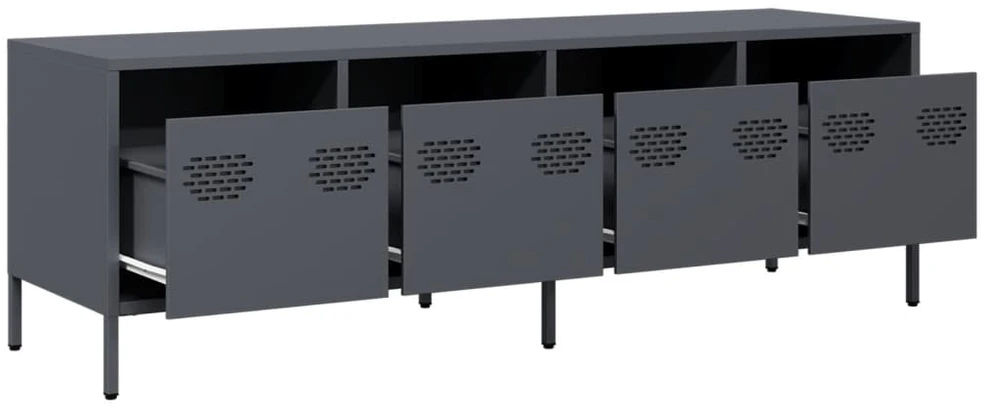 TV staliukas Televizoriaus spintelė, antracito, 135x39x43,5cm, plienas