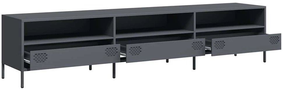 TV staliukas Televizoriaus spintelė, antracito, 202x39x43,5cm, plienas