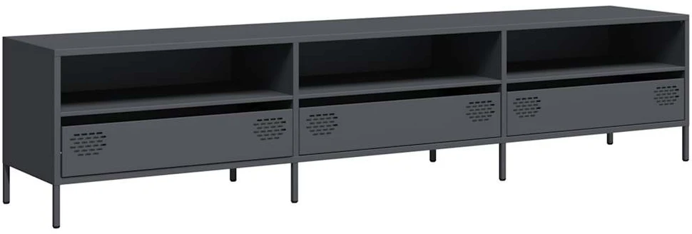 TV staliukas Televizoriaus spintelė, antracito, 202x39x43,5cm, plienas