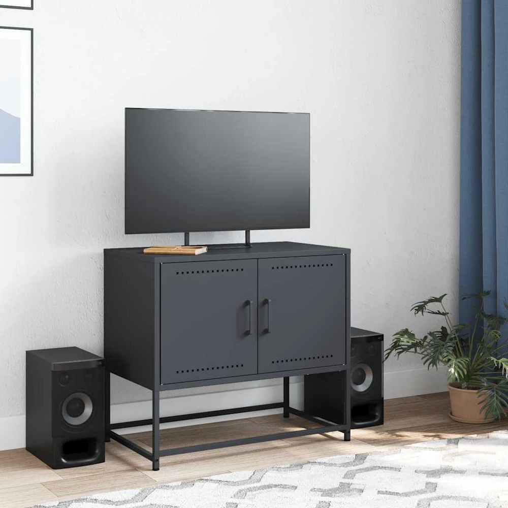 TV staliukas Televizoriaus spintelė, antracito, 68,5x39x60,5cm, plienas