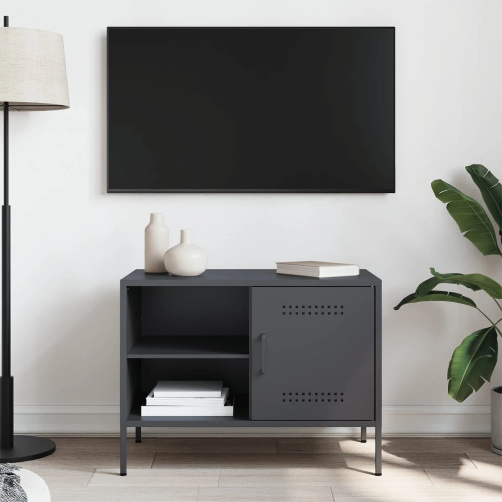 TV staliukas Televizoriaus spintelė, antracito, 68x39x50,5cm, plienas