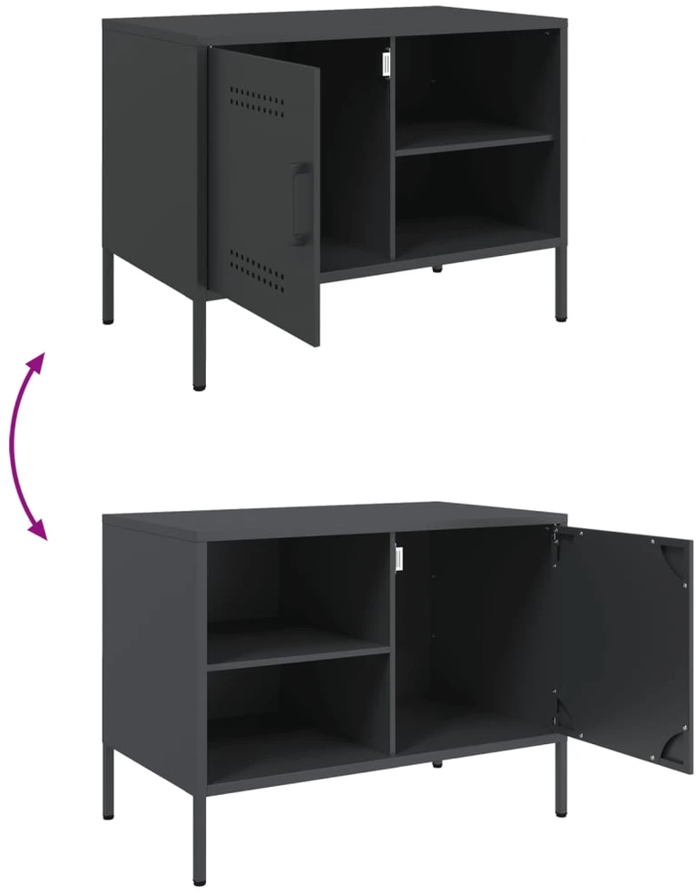 TV staliukas Televizoriaus spintelė, antracito, 68x39x50,5cm, plienas