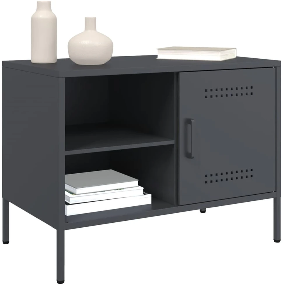 TV staliukas Televizoriaus spintelė, antracito, 68x39x50,5cm, plienas