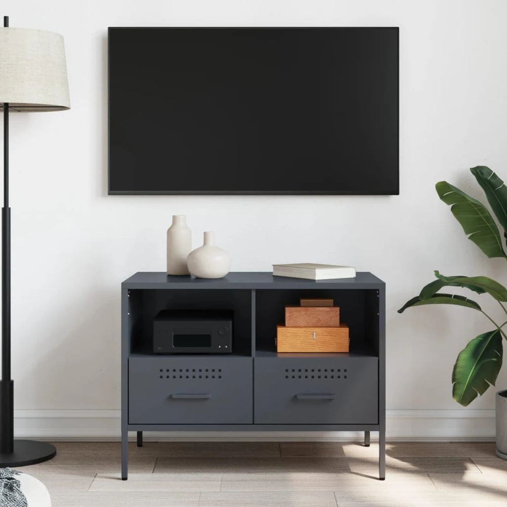 TV staliukas Televizoriaus spintelė, antracito, 68x39x50,5cm, plienas