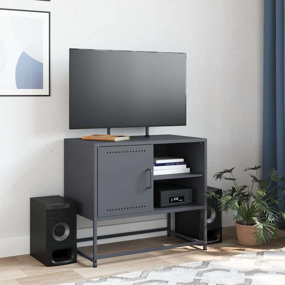 TV staliukas Televizoriaus spintelė, antracito, 68x39x60,5cm, plienas