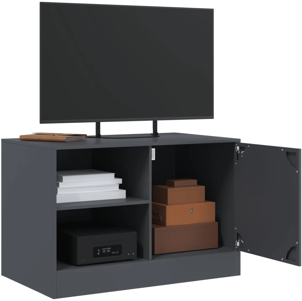TV staliukas Televizoriaus spintelė, antracito spalvos, 67x39x44cm, plienas