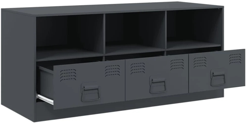 TV staliukas Televizoriaus spintelė, antracito spalvos, 99x39x44cm, plienas