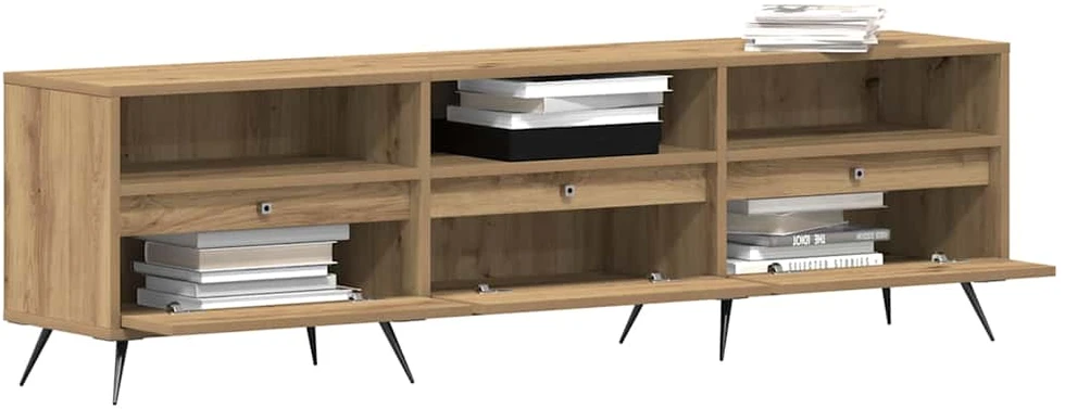 TV staliukas Televizoriaus spintelė 150 x 30 x 44,5 cm artisano ąžuolo