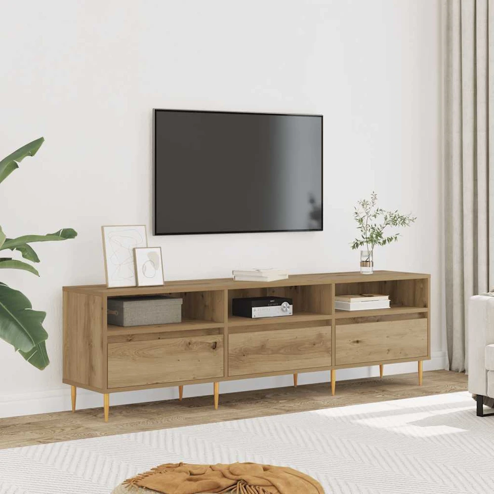 TV staliukas Televizoriaus spintelė, artisano ąžuolo, 150x30x44,5cm, mediena