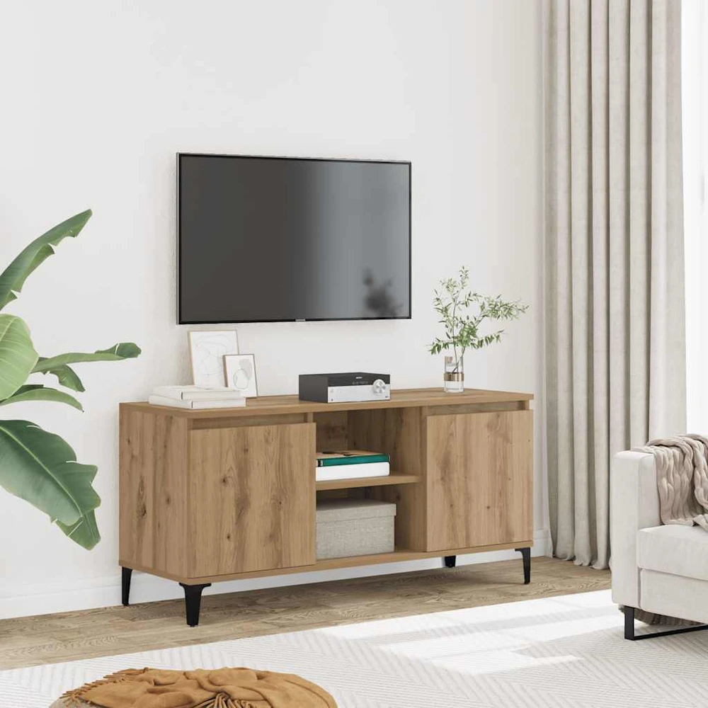 TV staliukas Televizoriaus spintelė, artisano ąžuolo, 102x35x50cm, mediena
