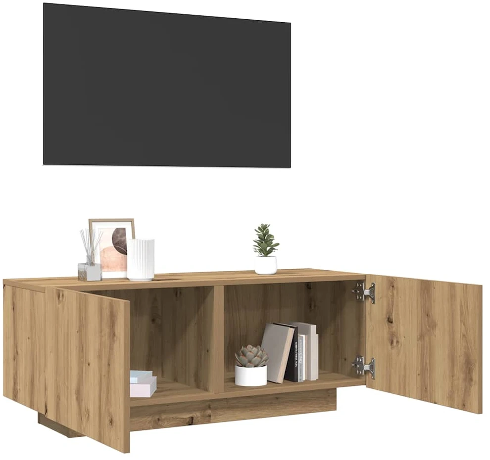 TV staliukas Televizoriaus spintelė, artisano ąžuolo, 100x35x40 cm, mediena