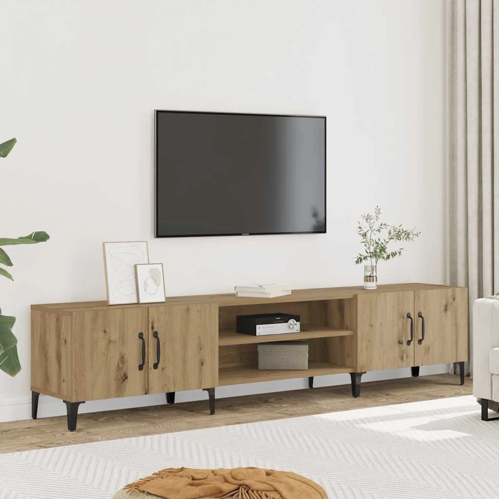 TV staliukas Televizoriaus spintelė, artisano ąžuolo, 180x31,5x40cm, mediena