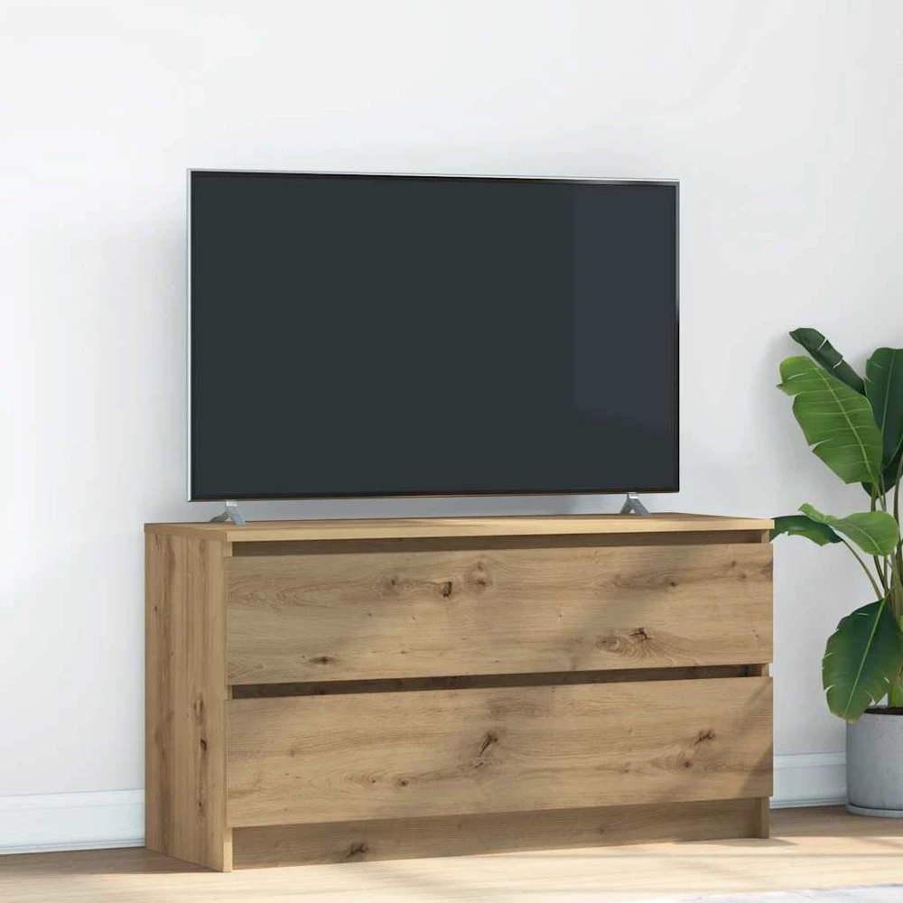 TV staliukas Televizoriaus spintelė, artisano ąžuolo, 100x35x54 cm, mediena