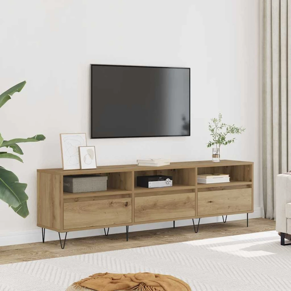 TV staliukas Televizoriaus spintelė, artisano ąžuolo, 150x30x44,5cm, mediena