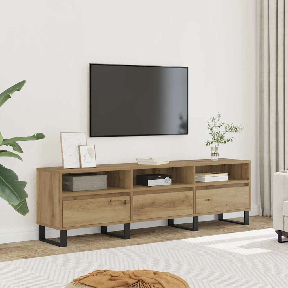 TV staliukas Televizoriaus spintelė, artisano ąžuolo, 150x30x44,5cm, mediena