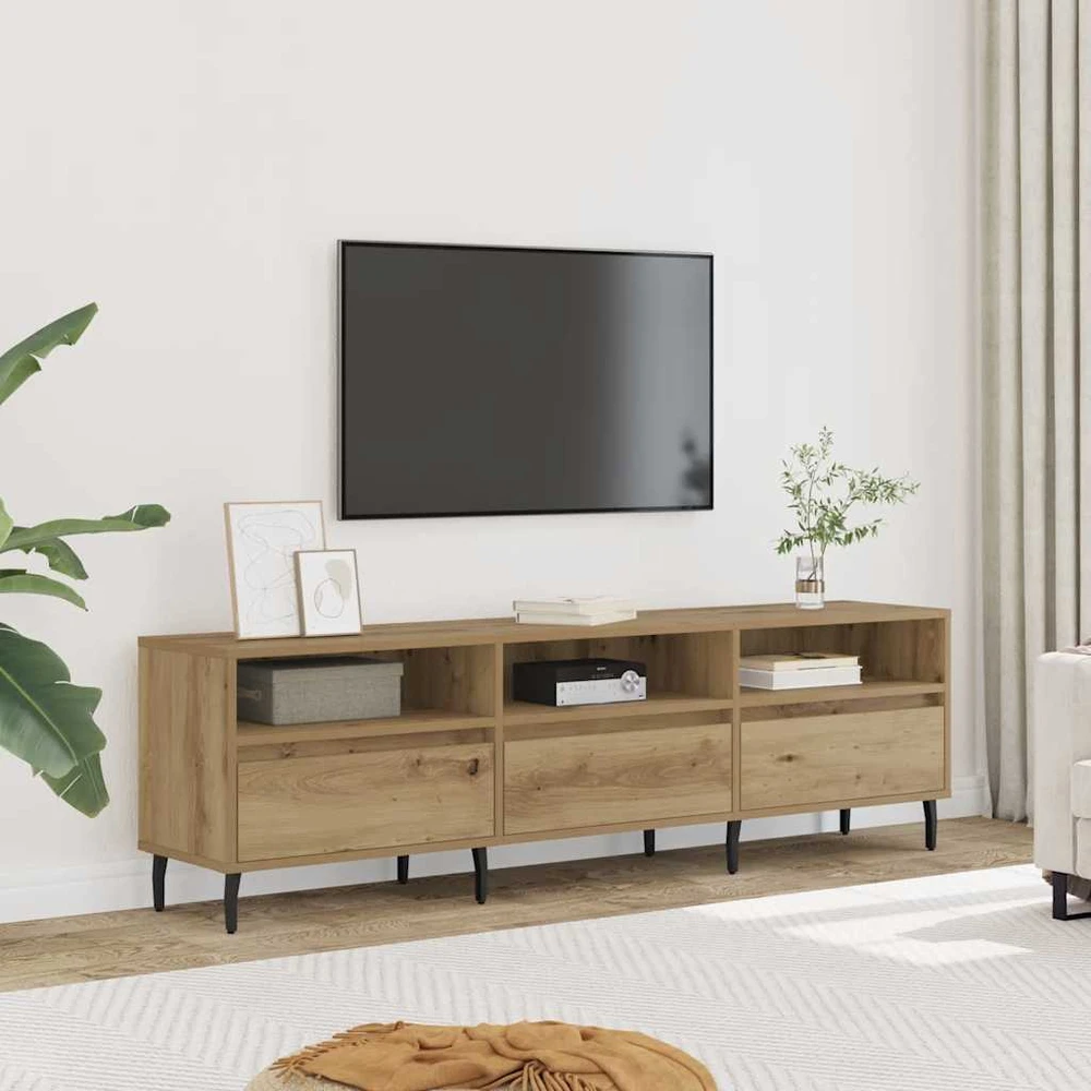 TV staliukas Televizoriaus spintelė, artisano ąžuolo, 150x30x44,5cm, mediena