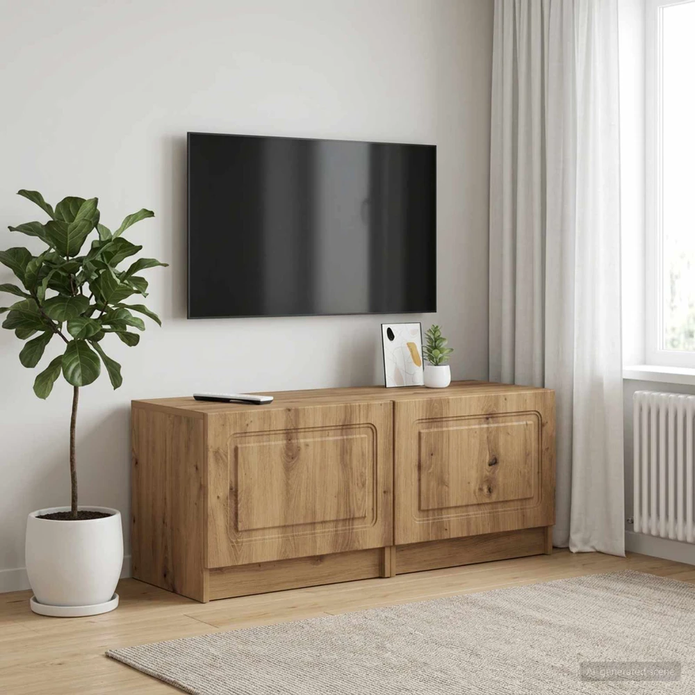 TV staliukas Televizoriaus spintelė Artisano ąžuolo Apdirbta mediena