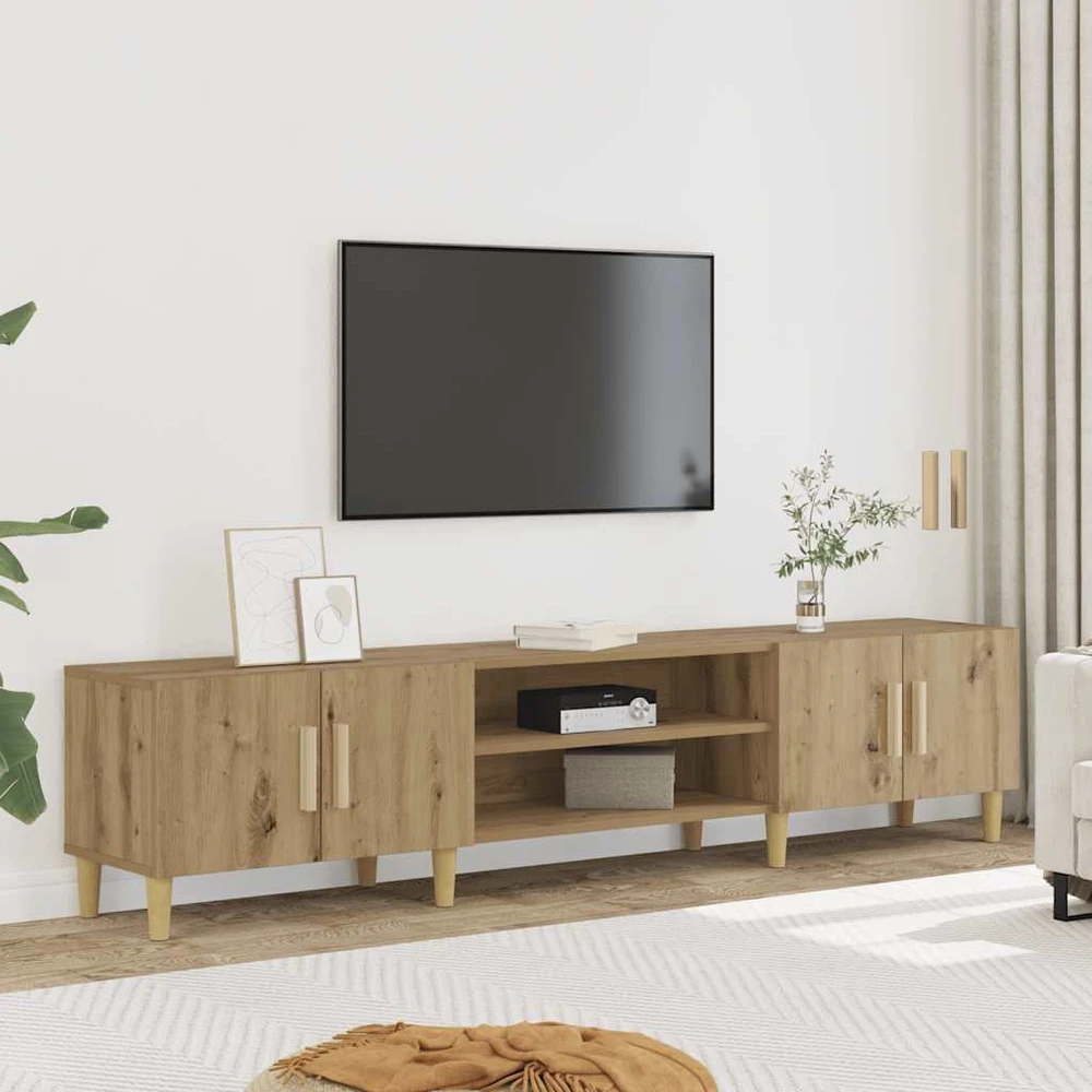 TV staliukas Televizoriaus spintelė, artisano ąžuolo, 180x31,5x40cm, mediena