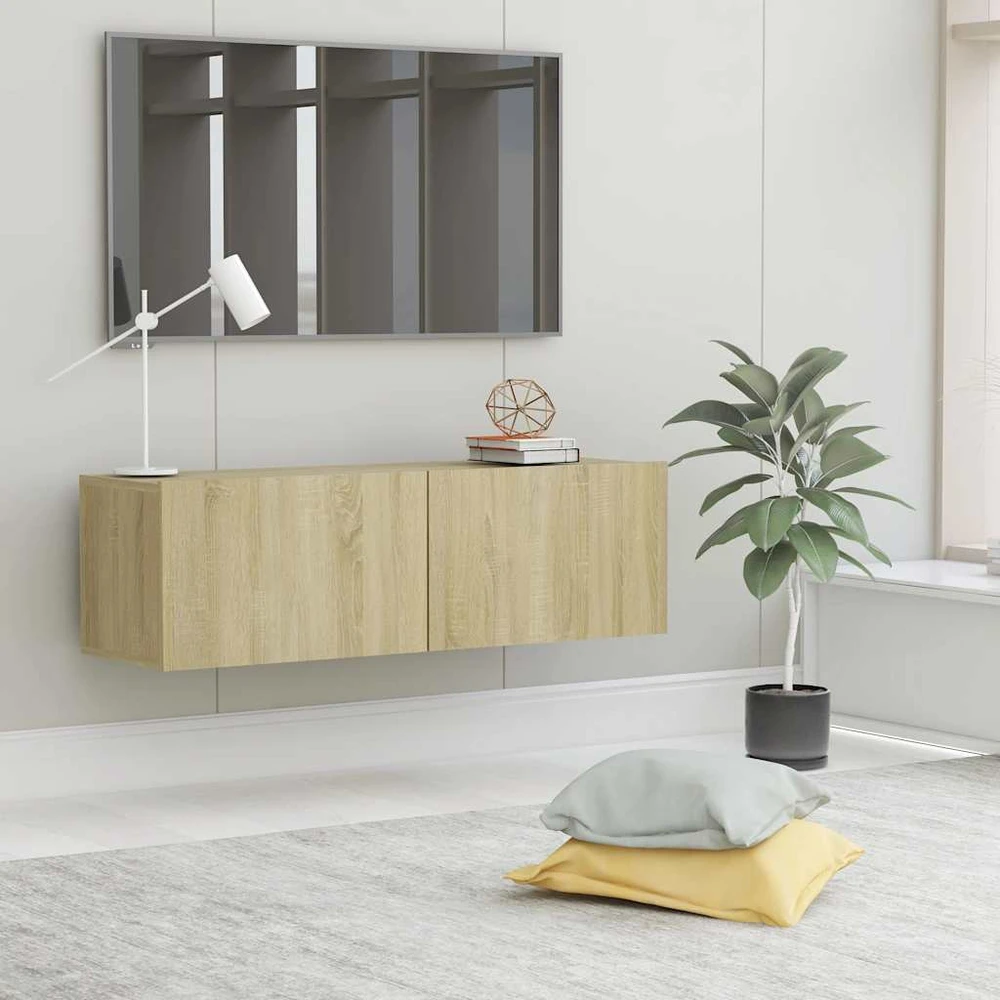 TV staliukas Televizoriaus spintelė, ąžuolo, 100x30x30cm, apdirbta mediena