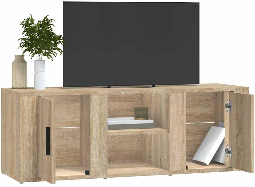 TV staliukas Televizoriaus spintelė, ąžuolo, 100x31,5x35cm, apdirbta mediena
