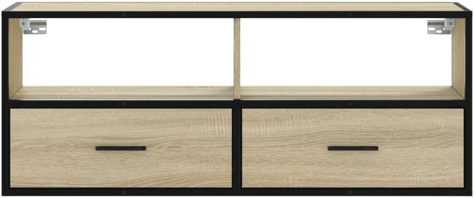 TV staliukas Televizoriaus spintelė, ąžuolo, 100x31x39,5cm, mediena/metalas