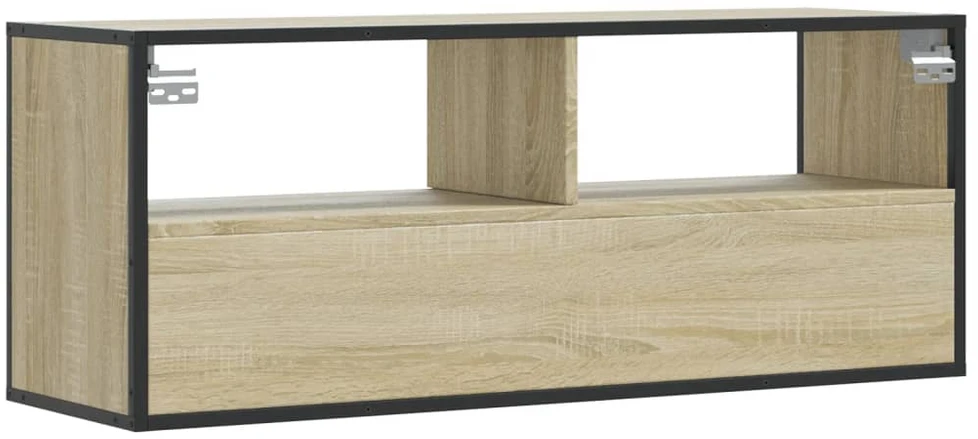 TV staliukas Televizoriaus spintelė, ąžuolo, 100x31x39,5cm, mediena/metalas