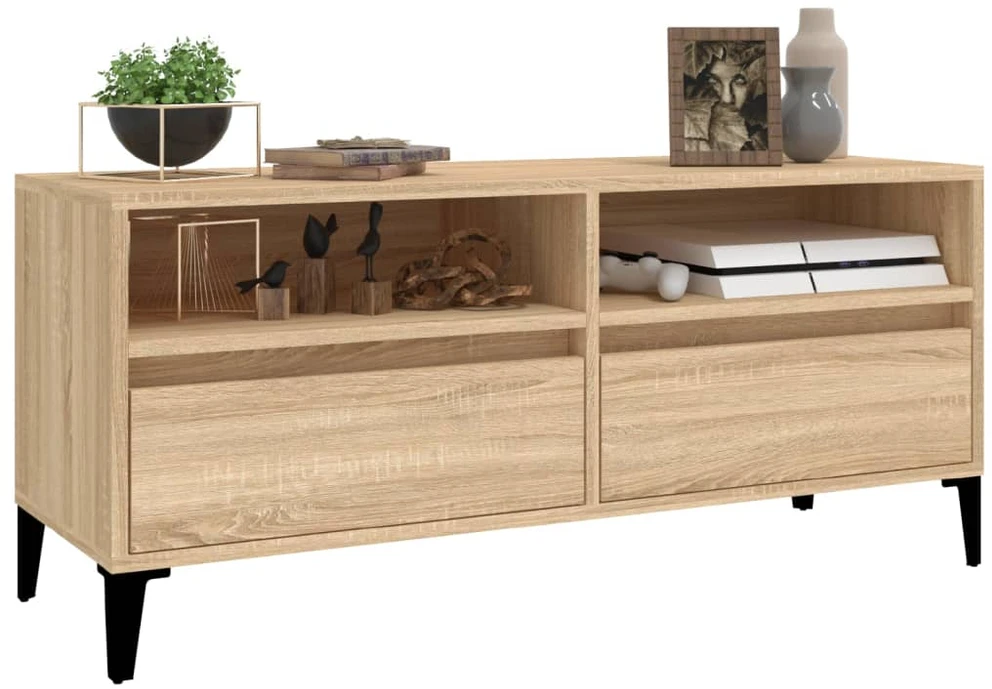 TV staliukas Televizoriaus spintelė, ąžuolo, 100x34,5x44,5cm, mediena
